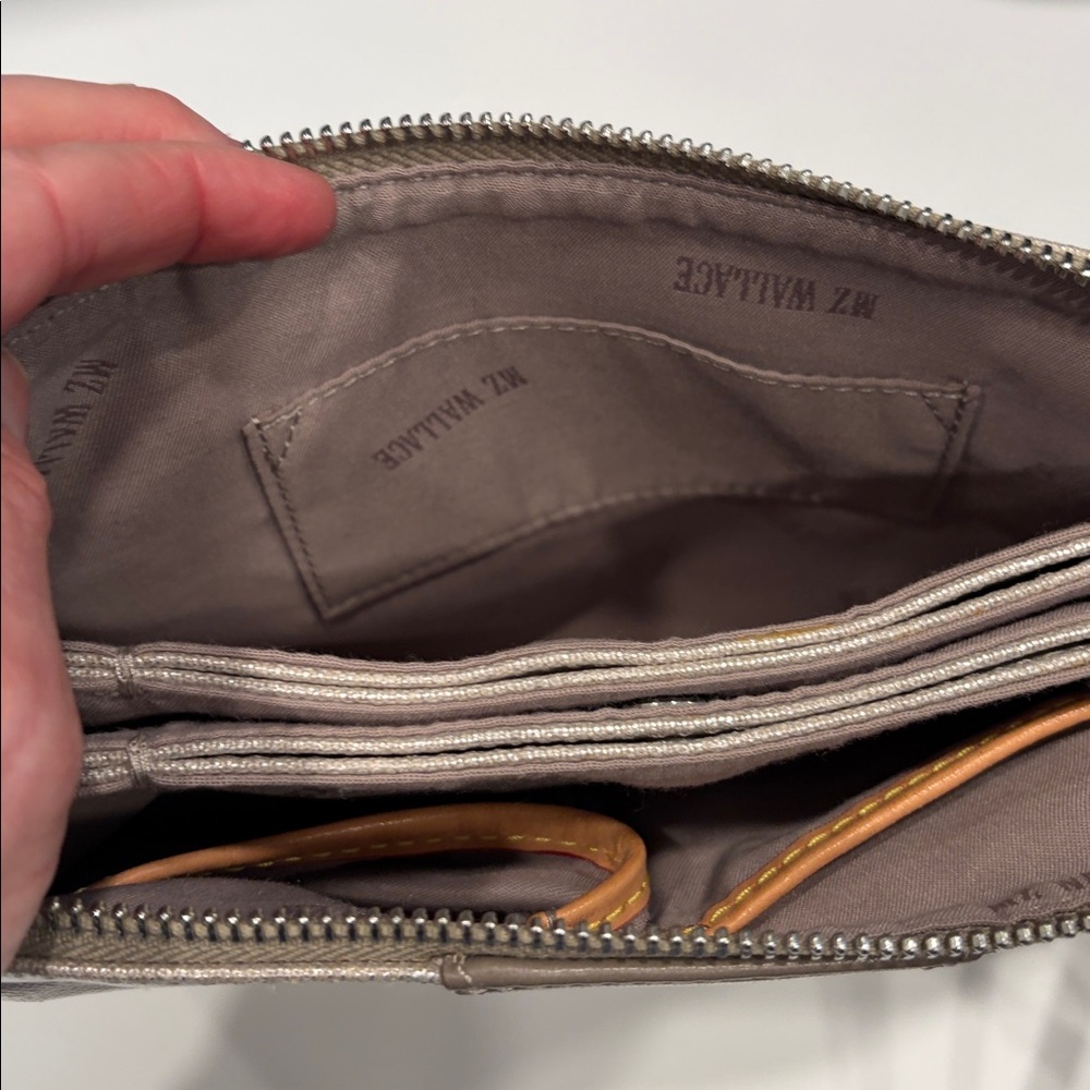 MZ Wallace Metallic Beige Crossbody Bag - Picture 6 of 7